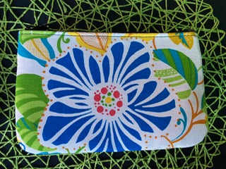 NiciNu ECO-Felt pouch - Flower Power - Blue